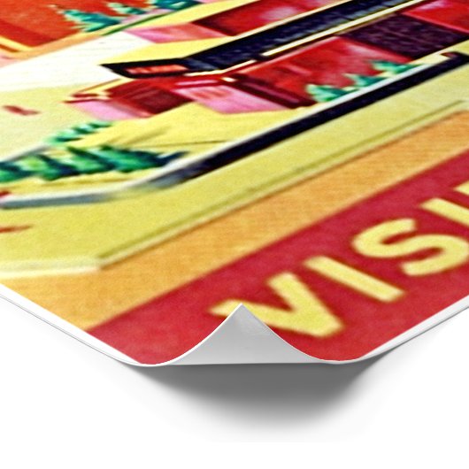 レッドスクエアのロシアのヴィナージュ旅行ポスター ポスター (角)