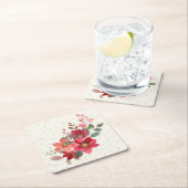 レッドスクエアコースターセット スクエアペーパーコースター (インサイチュ)