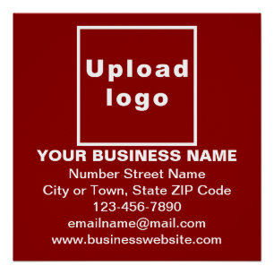 レッドスクエア光沢ポスターのビジネスブランド ポスター