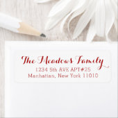 レッドスクリップファミリー名差出人住所ラベル ラベル (インサイチュ)