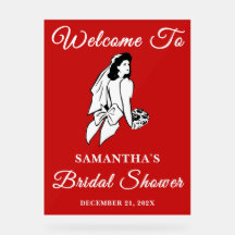 レッドスクリプトクリスマスブライダルシャワーへようこそ