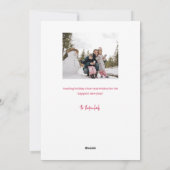 レッドスクリプトジョイ数々のフォトホリデーカード シーズンカード (裏面)