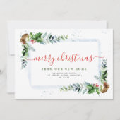 レッドスクリプトメリークリスマスムービングアナウンス シーズンカード (正面)