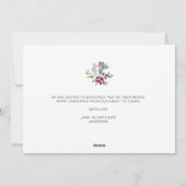 レッドスクリプトメリークリスマスムービングアナウンス シーズンカード (裏面)