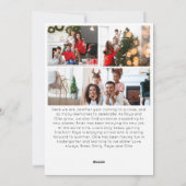 レッドスクリプトメリークリスマス垂直6写真 シーズンカード (裏面)