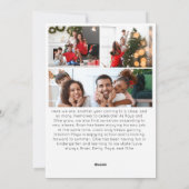 レッドスクリプトメリークリスマス垂直7写真 シーズンカード (裏面)