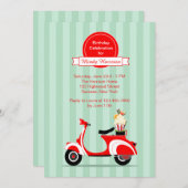 レッドスクーター招待状 招待状 (正面/裏面)