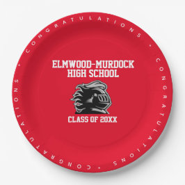レッドスクールカラーズ卒業パーティー ペーパープレート