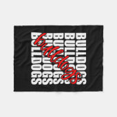 レッドスクールスポーツファンチームスピリット フリースブランケット (正面(横))