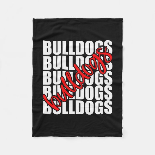 レッドスクールスポーツファンチームスピリット フリースブランケット (正面)