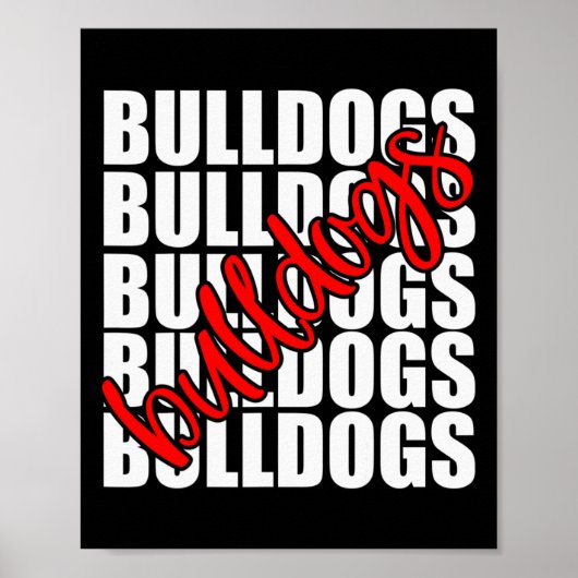 レッドスクールスポーツファンチームスピリット ポスター (正面)