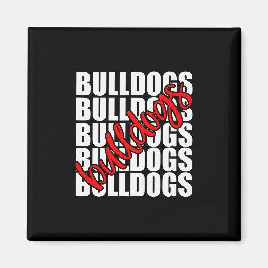 レッドスクールスポーツファンチームスピリット マグネット (正面)