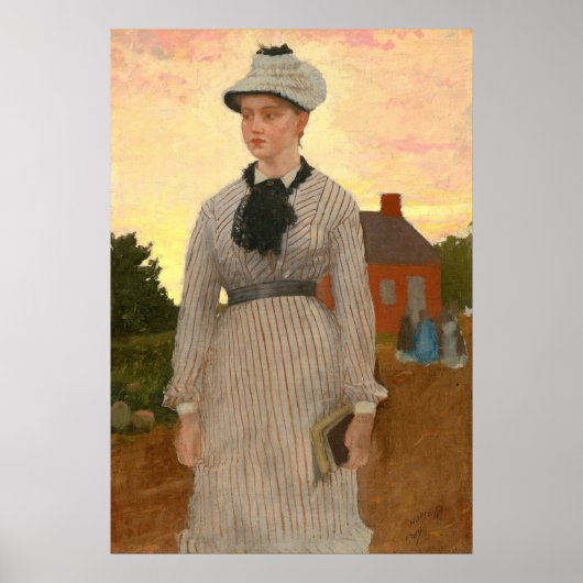 レッドスクールハウスウィンスローホームマーファインアートポスター ポスター (正面)