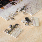 レッドスクールハウスウィンタージョージヘンリーデュリー1858 ジグソーパズル (側面)