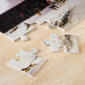 レッドスクールハウスウィンタージョージヘンリーデュリー1858 ジグソーパズル (側面)