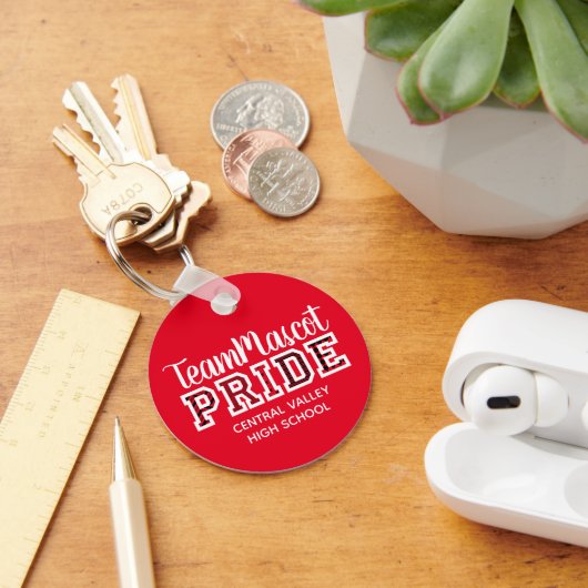レッドスクールプライドマスコットネームキーチェーン キーホルダー (デスク)