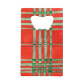 レッドスコットタータンチェッククレジットカードボトルオープナー クレジットカード栓抜き (裏面)