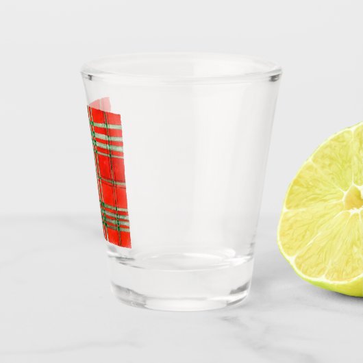 レッドスコットタータンチェックショットグラス ショットグラス (右)