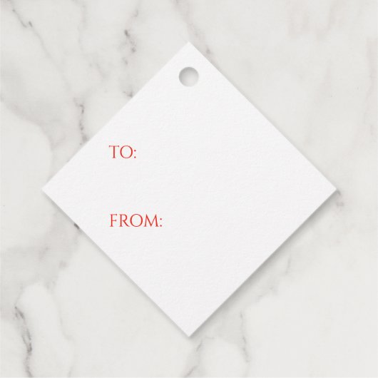 レッドスコットタータンチェックダイヤモンドギフトラベル フェイバータグ (裏面)