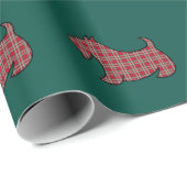 レッドスコティッシュテリアラッピング紙 ラッピングペーパー (ロールコーナー)