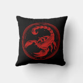 レッドスコーピオンアストロロジー〔占星術の〕十二宮図サイン蠍座 クッション (裏面)