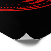 レッドスコーピオンアストロロジー〔占星術の〕十二宮図サイン蠍座 ポスター (角)