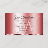 レッドスタイリッシュグラマラスとイニシャルプロフェッショナル 名刺 (裏面)