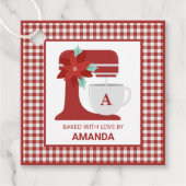 レッドスタンドミキサーベーキング |モノグラム |クリスマス フェイバータグ (正面)