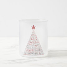 レッドスターのクリスマスツリーワードアート