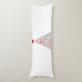 レッドスターのクリスマスツリーワードアート ボディピロー (正面縦)