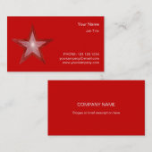 レッドスターの名刺テンプレートのサイドスターレッド 名刺 (正面/裏面)