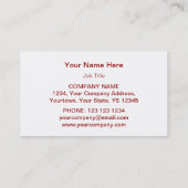 レッドスターの名刺テンプレート(白) 名刺 (裏面)