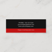 レッドスターの名刺レッドブラックスキニー スキニー名刺 (裏面)