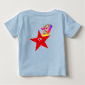 レッドスターの誕生日シャツ ベビーTシャツ (裏面)