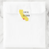 レッドスターイエローカリフォルニアローカル作家 スクエアシール (バッグ)