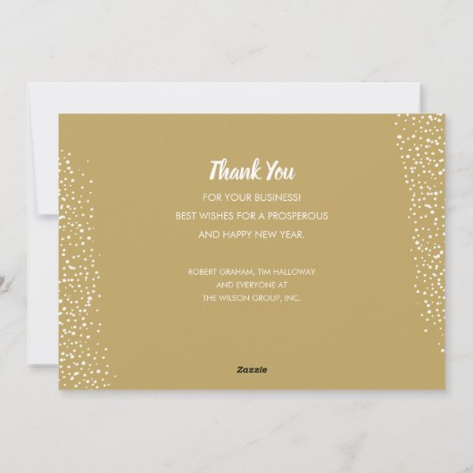 レッドスターオーナメントビジネスサンキュークリスマス シーズンカード (裏面)