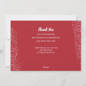 レッドスターオーナメントビジネスサンキュークリスマス シーズンカード (裏面)