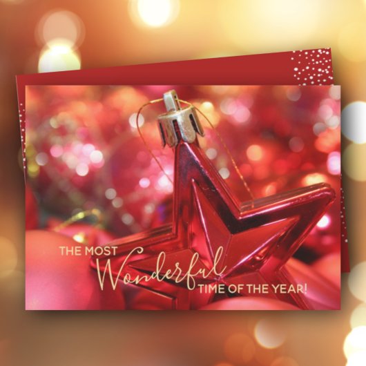 レッドスタークリスマスツリーオーナメント シーズンカード