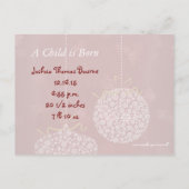 レッドスタースノーフレークBabys初めてのクリスマス写真 シーズンポストカード (裏面)