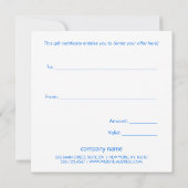 レッドスターズのクリスマスプレゼント証明書 (裏面)