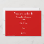 レッドスターズの招待 招待状 (裏面)