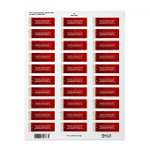 レッドスターズアンドスノーフレーク差出人住所ラベル ラベル (フルシート)