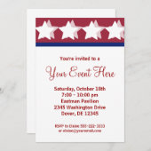 レッドスターズキャンペーンパーティの招待状 招待状 (正面/裏面)