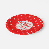 レッドスターズクリスマス紙プレート ペーパープレート (アングル)