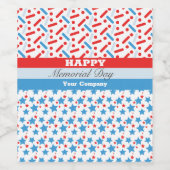 レッドスターズスプリンクルメモリアルデーイベントパーティー ワインラベル (シングルラベル)