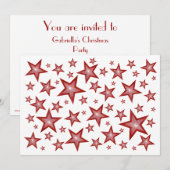 レッドスターズ招待ホワイト 招待状 (正面/裏面)