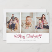 レッドスターズ書道クリスマス3枚フォトカード シーズンカード (正面)