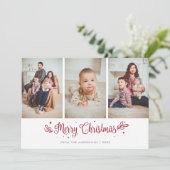 レッドスターズ書道クリスマス3枚フォトカード シーズンカード (スタンド正面)