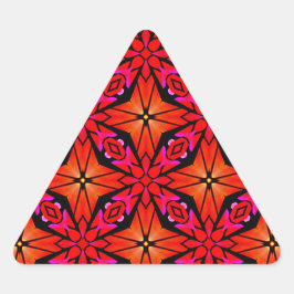 レッドスターバストデザイン 三角形シール