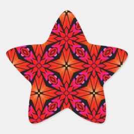 レッドスターバストデザイン 星シール